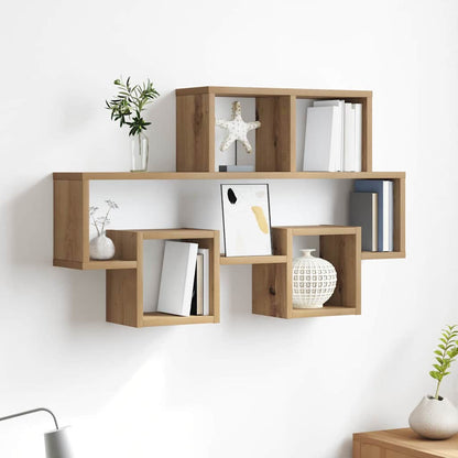Scaffale da parete A parete rovere artigianale 82 x 15 x 51 cm | homemem39