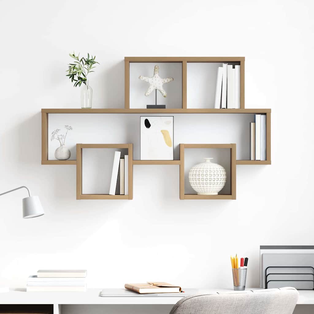 Scaffale da parete A parete rovere artigianale 82 x 15 x 51 cm | homemem39