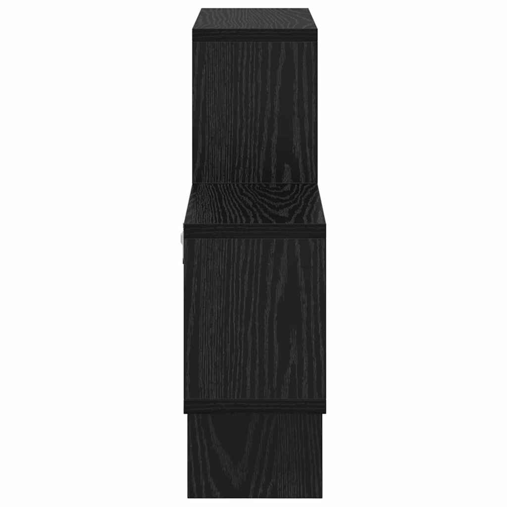 Scaffale da parete con lo scaffale Rovere nero 82 x 15 x 51 cm | homemem39