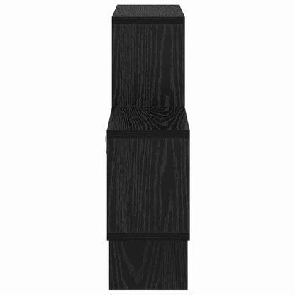 Scaffale da parete con lo scaffale Rovere nero 82 x 15 x 51 cm | homemem39