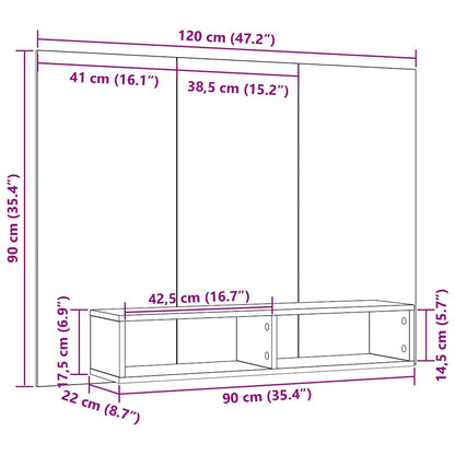 Set mobile TV Legno vecchio 120 x 23,5 x 90 cm