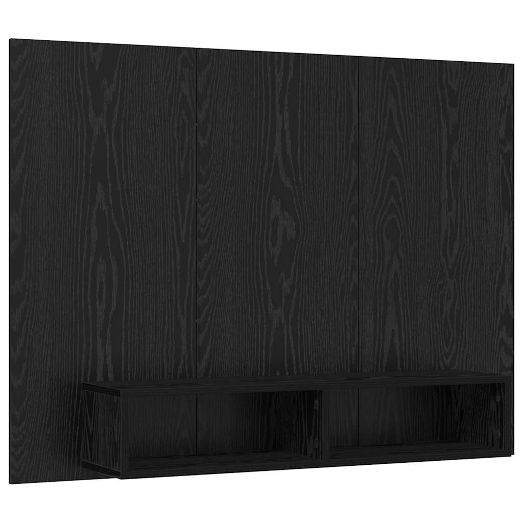 Set mobile TV Rovere Nero 120 x 23,5 x 90 cm Legno multistrato