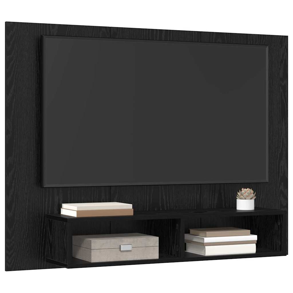 Set mobile TV Rovere Nero 120 x 23,5 x 90 cm Legno multistrato
