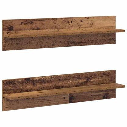 Scaffale da parete 2 pcs Legno vecchio 80 x 11,5 x 18 cm