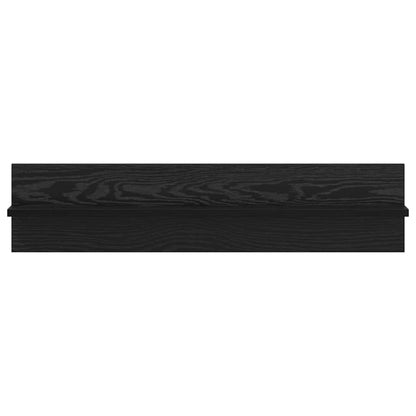 Scaffale da parete 2 pcs Rovere Nero 80 x 11,5 x 18 cm
