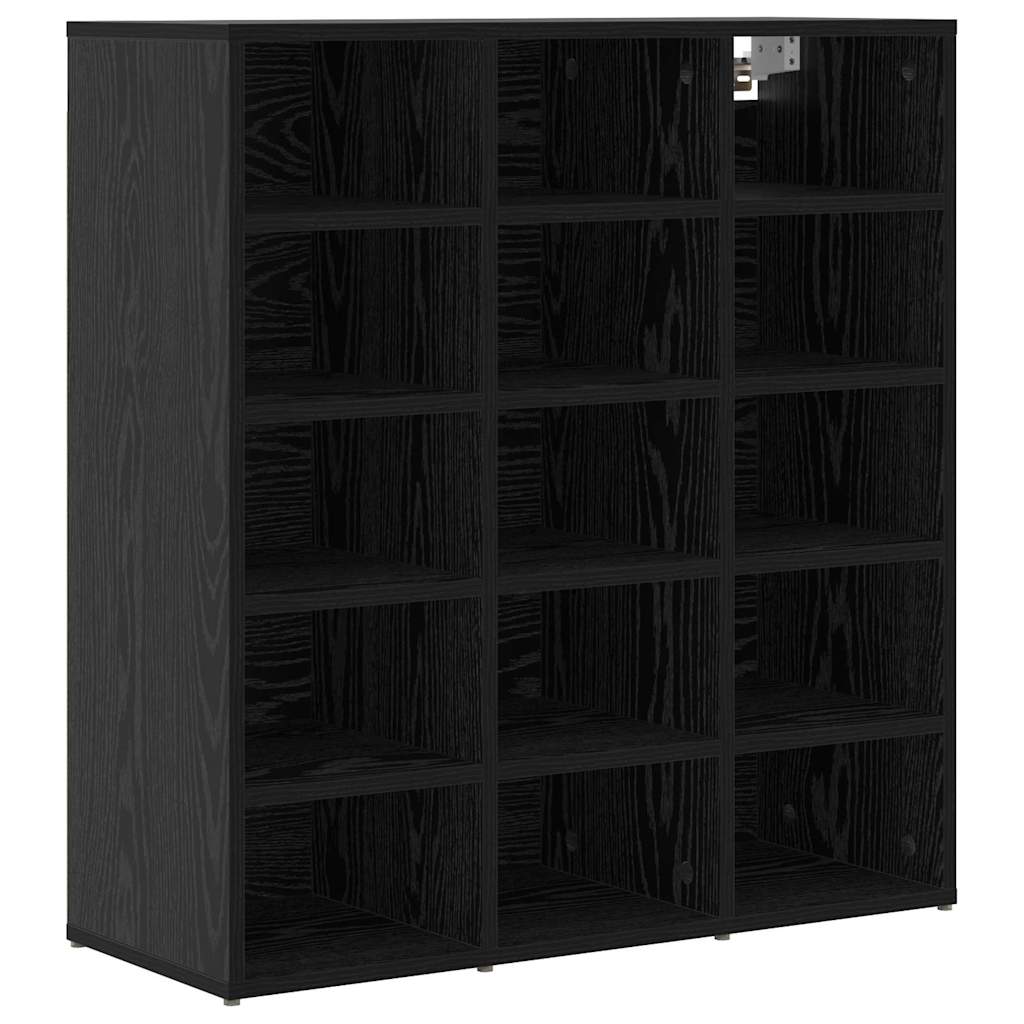 Mobile per scarpe Rovere Nero 77,5 x 30 x 83,5 cm