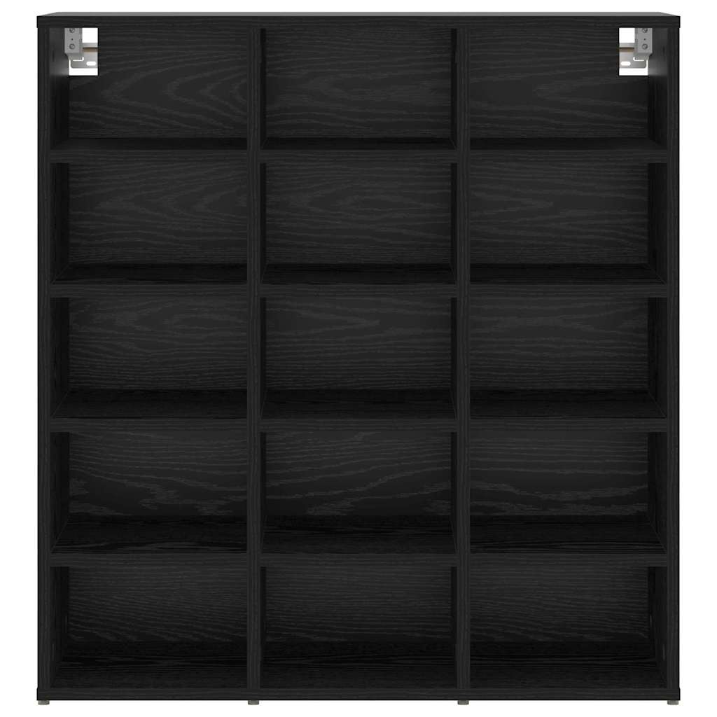 Mobile per scarpe Rovere Nero 77,5 x 30 x 83,5 cm