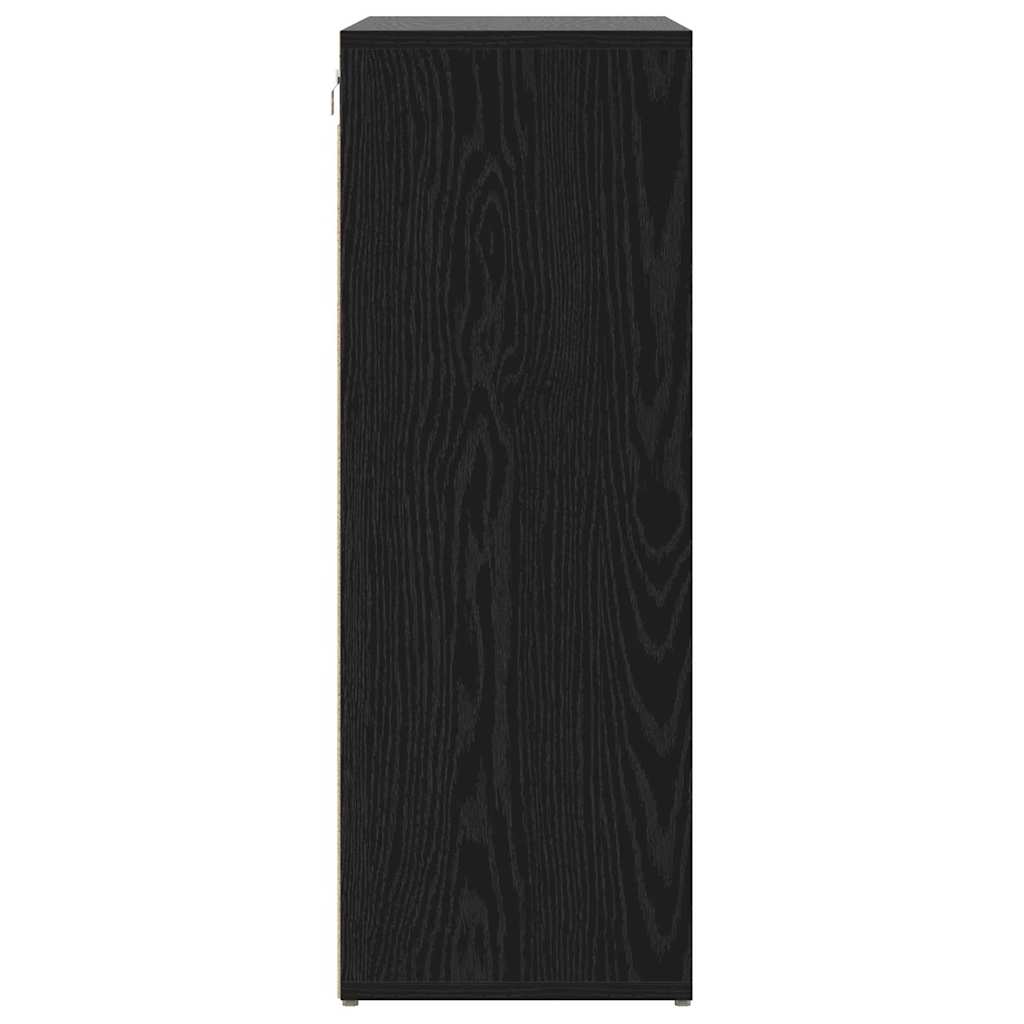 Mobile per scarpe Rovere Nero 77,5 x 30 x 83,5 cm
