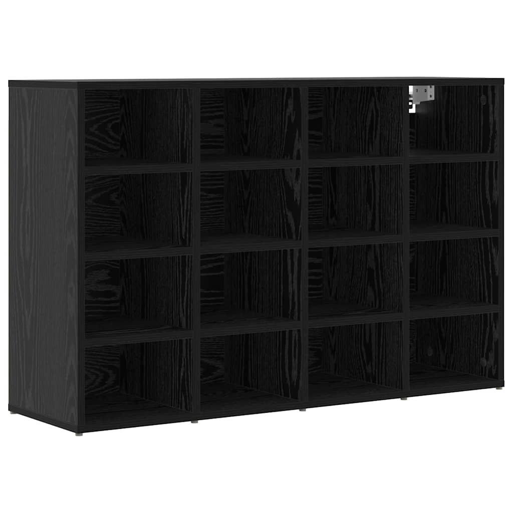 Mobile per scarpe con lo scaffale Rovere Nero 103 x 30 x 67 cm