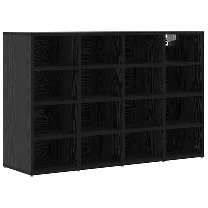 Mobile per scarpe con lo scaffale Rovere Nero 103 x 30 x 67 cm