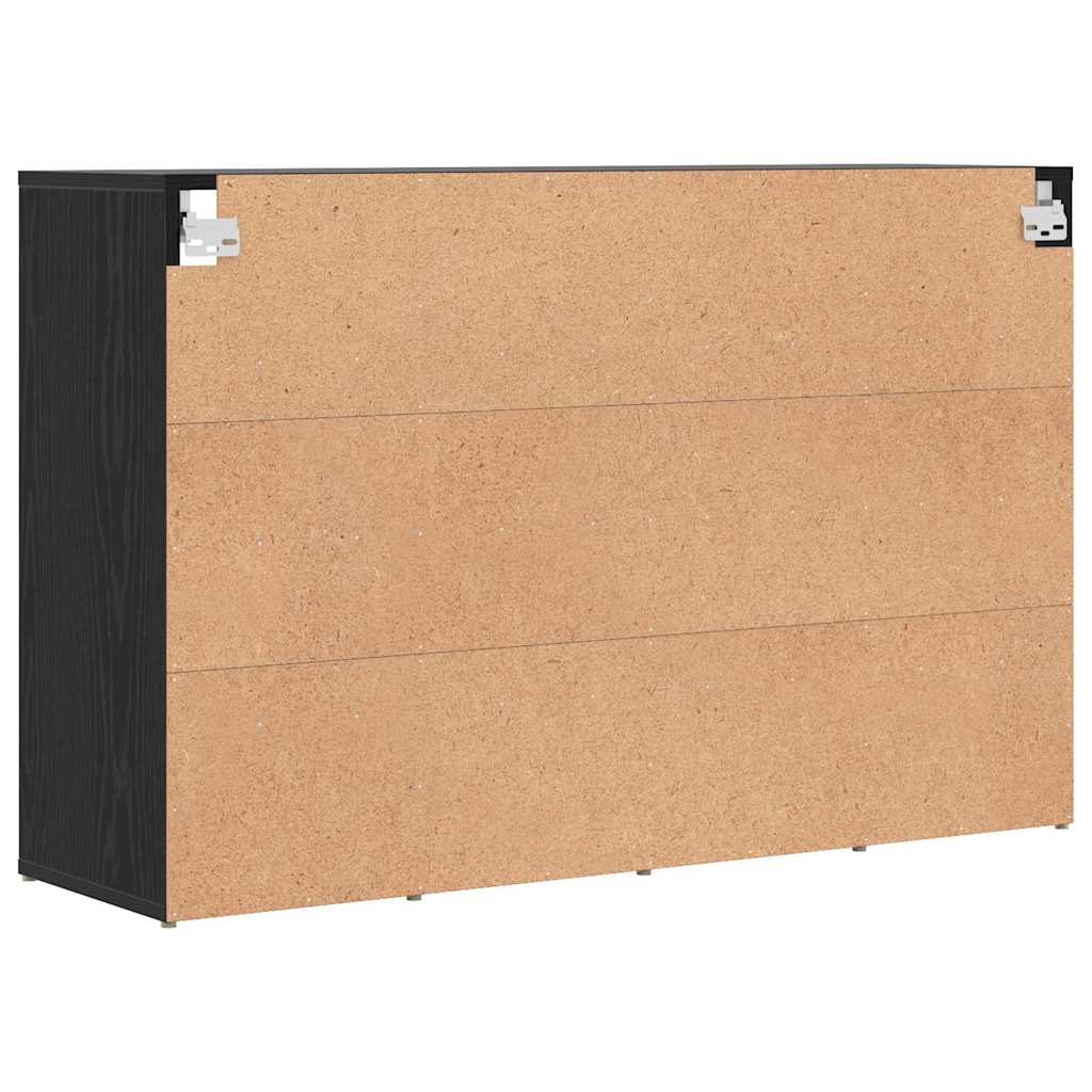 Mobile per scarpe con lo scaffale Rovere Nero 103 x 30 x 67 cm