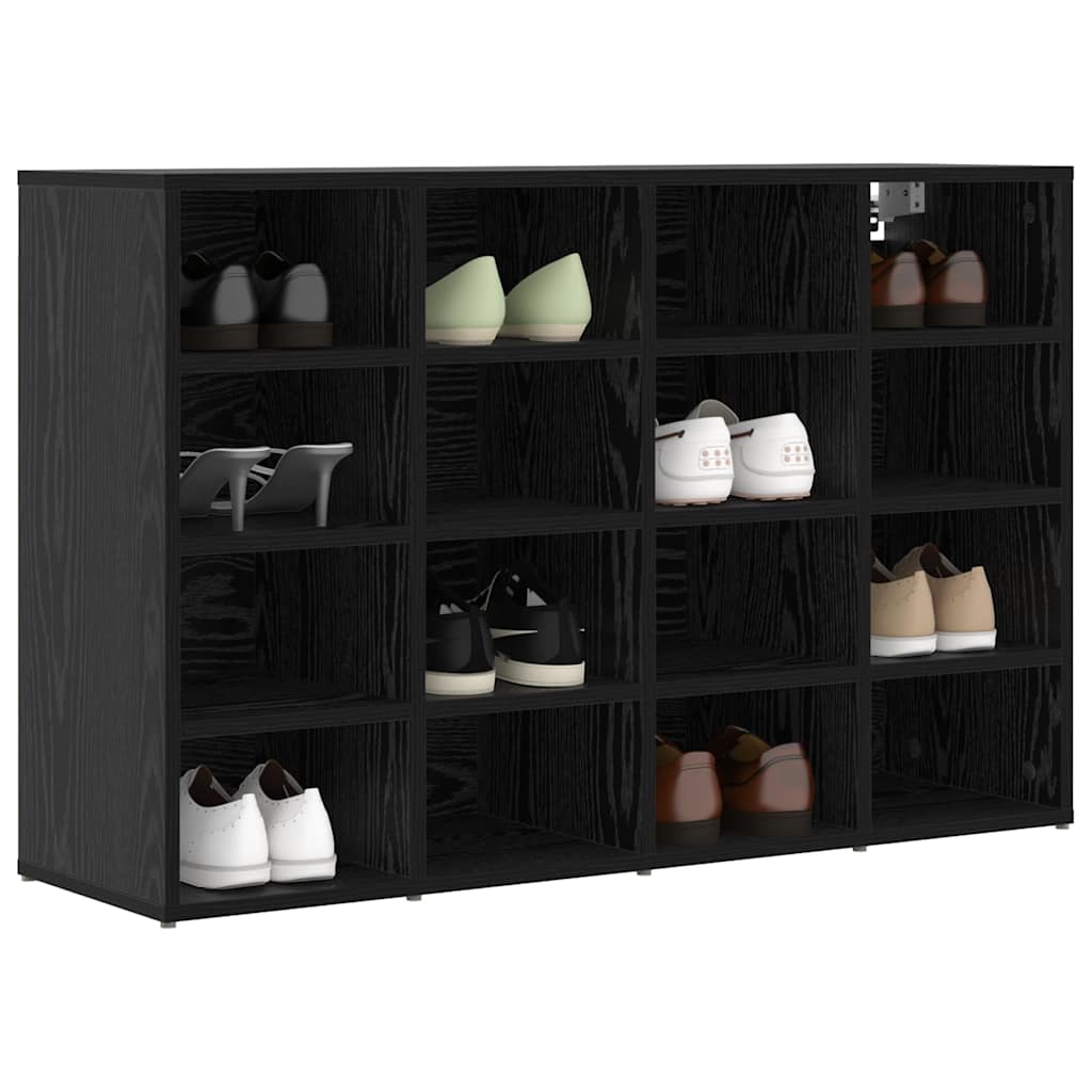 Mobile per scarpe con lo scaffale Rovere Nero 103 x 30 x 67 cm