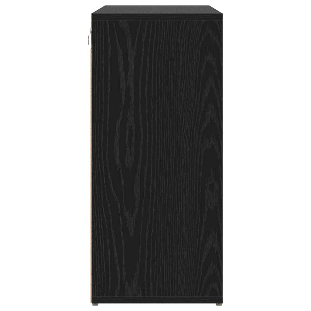 Mobile per scarpe con lo scaffale Rovere Nero 103 x 30 x 67 cm