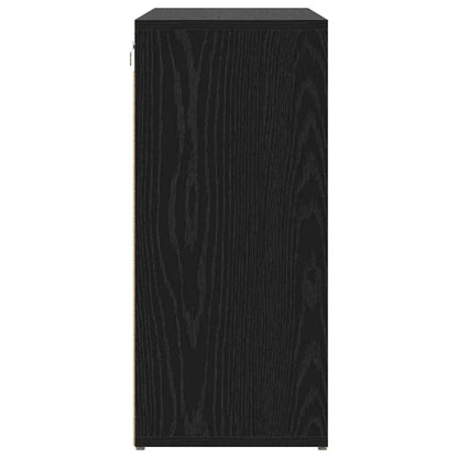 Mobile per scarpe con lo scaffale Rovere Nero 103 x 30 x 67 cm