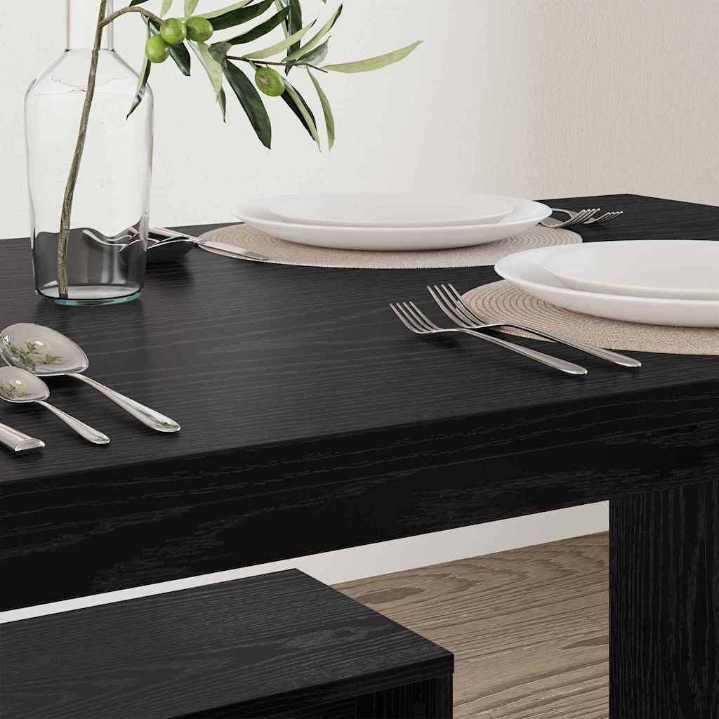 Set da pranzo 2 pcs Rovere nero Legno multistrato