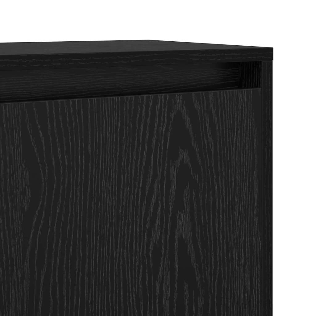 Credenza Rovere Nero 97 x 29 x 75 cm Legno multistrato