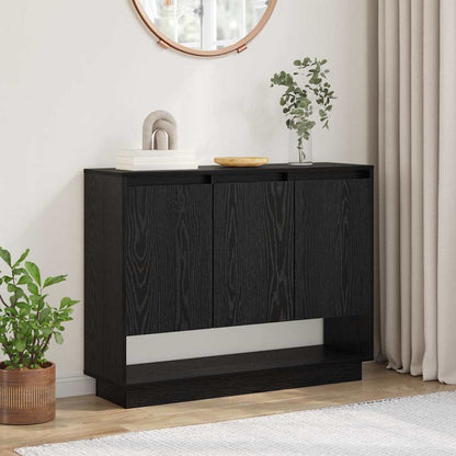 Credenza Rovere Nero 97 x 29 x 75 cm Legno multistrato