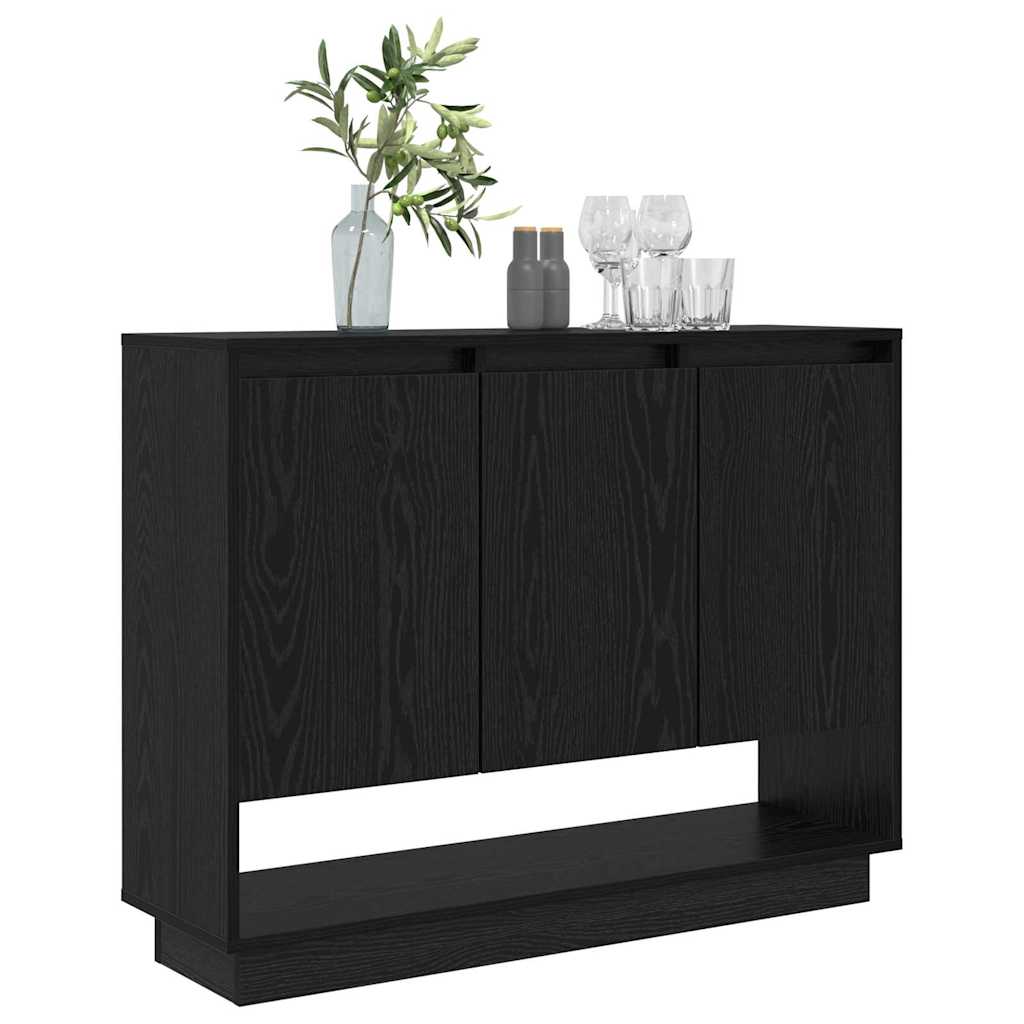 Credenza Rovere Nero 97 x 29 x 75 cm Legno multistrato