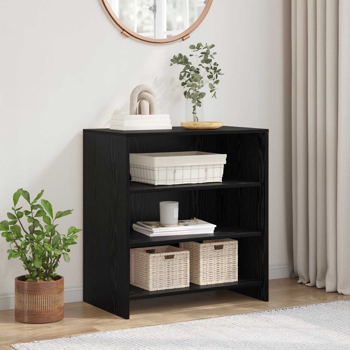 Credenza Nero 70 x 41 x 75 cm Legno multistrato