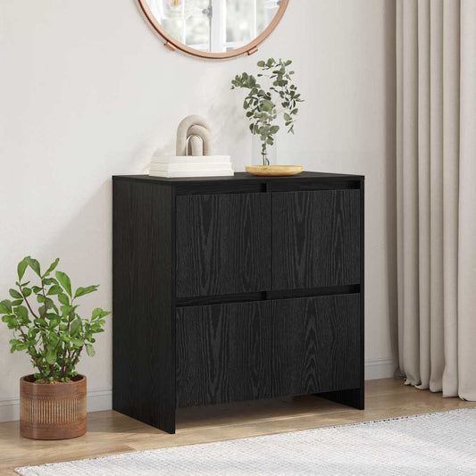 Credenza Rovere Nero 70 x 41 x 75 cm Legno multistrato