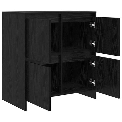 Credenza Rovere Nero 70 x 41 x 75 cm Legno multistrato