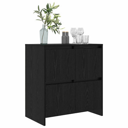 Credenza Rovere Nero 70 x 41 x 75 cm Legno multistrato