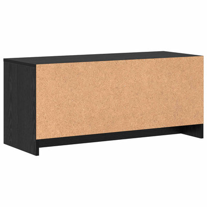 Set mobile TV Rovere Nero 90 x 35 x 40 cm Legno multistrato