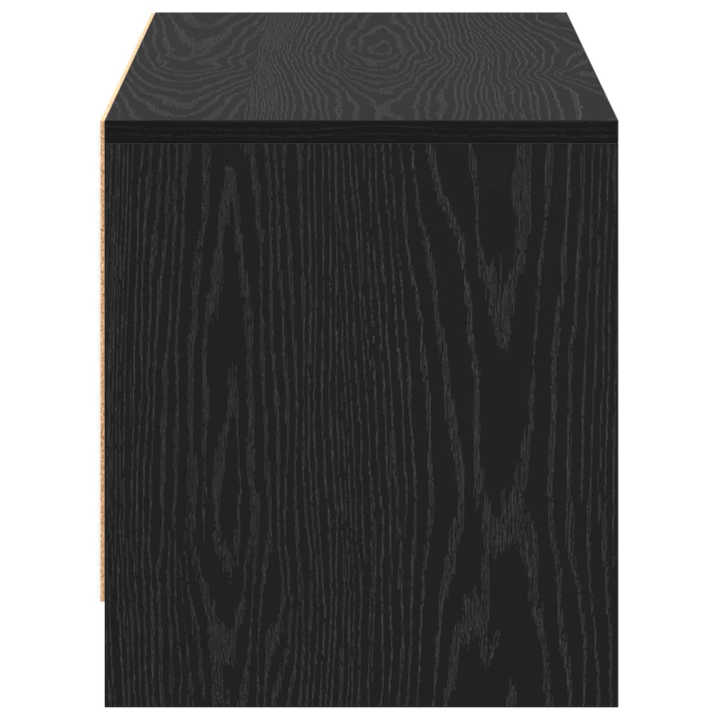 Set mobile TV Rovere Nero 90 x 35 x 40 cm Legno multistrato
