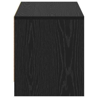 Set mobile TV Rovere Nero 90 x 35 x 40 cm Legno multistrato