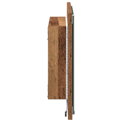 Specchio da bagno LED Legno vecchio 40 x 37 x 8.5 cm | homemem39