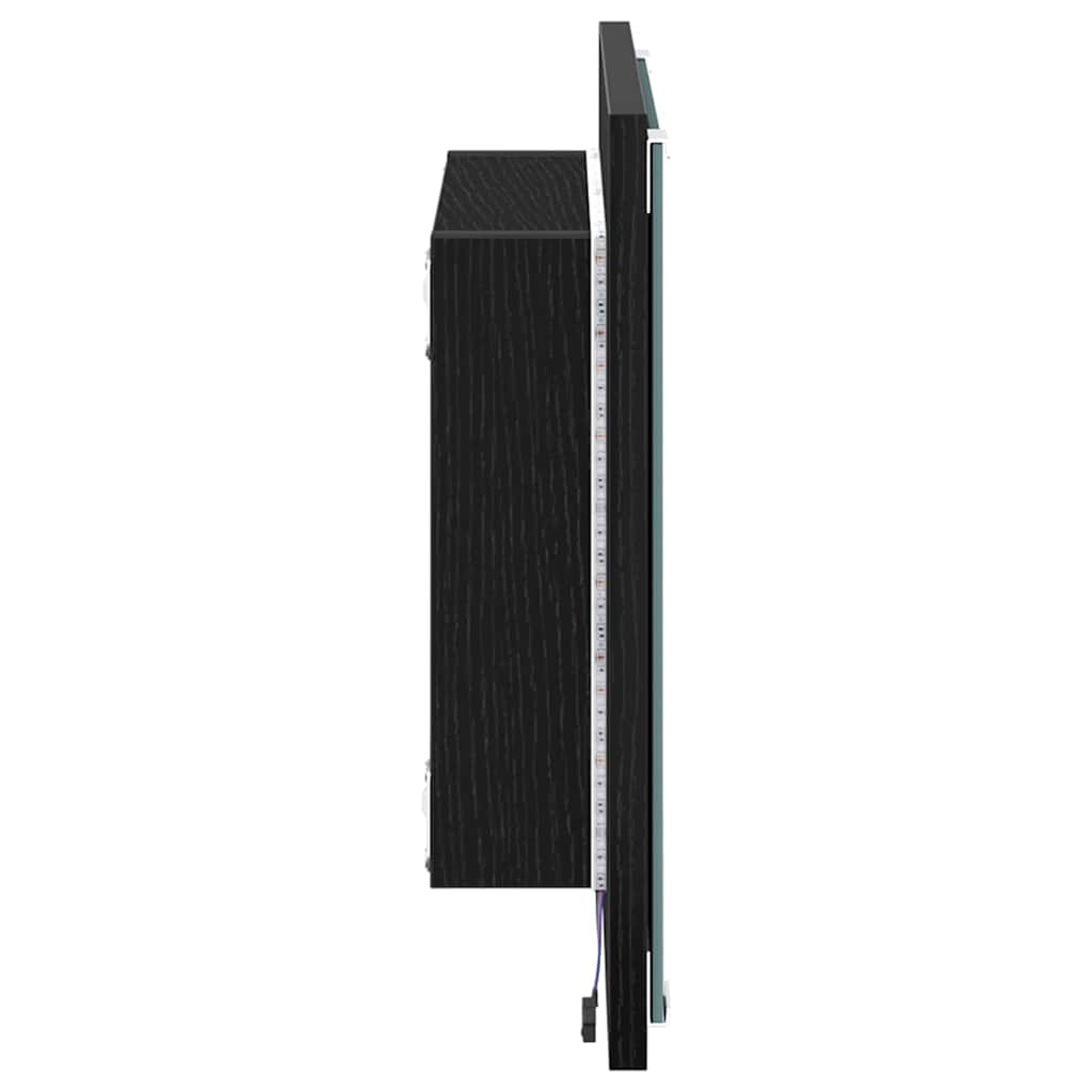Specchio da bagno LED Rovere Nero 40 x 37 x 8.5 cm | homemem39