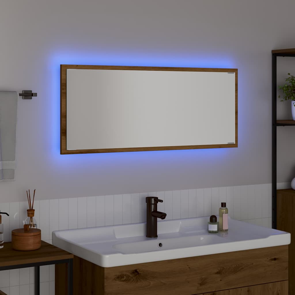 Specchio Rovere artigianale 90 x 8,5 x 37 cm | homemem39