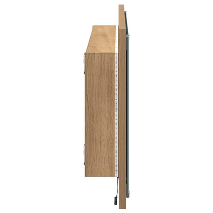 Specchio Rovere artigianale 90 x 8,5 x 37 cm | homemem39