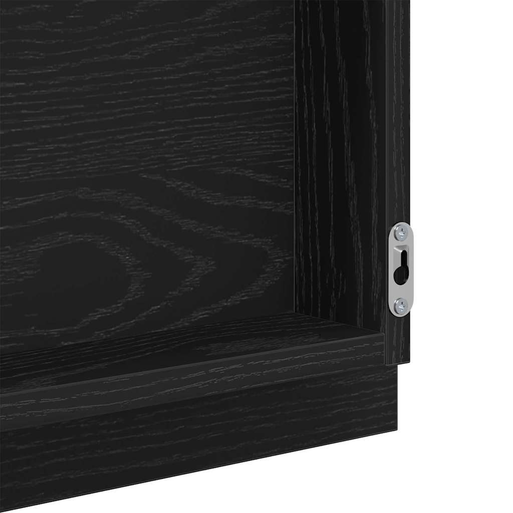 Specchio Rovere Nero 90 x 8,5 x 37 cm Legno ingegnerizzato | homemem39