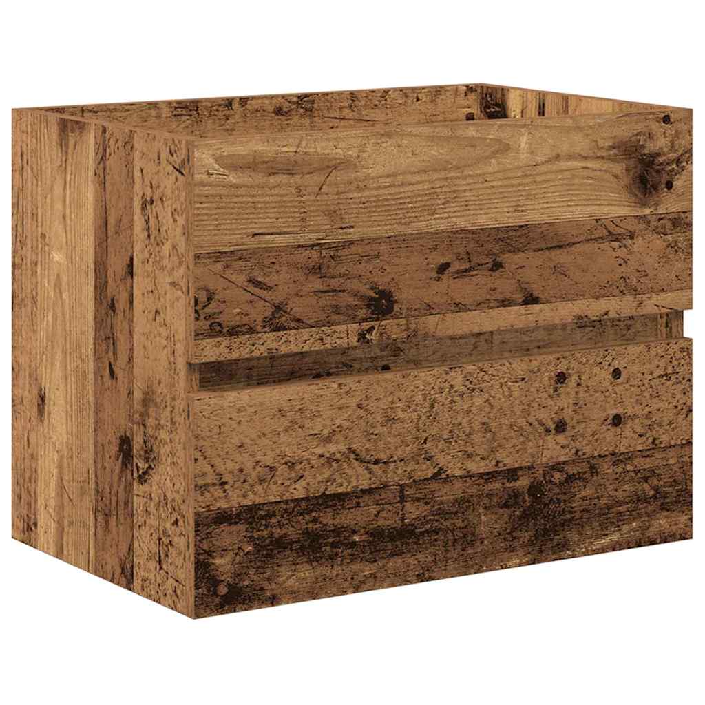Set di mobili per il bagno con cassetto 2 pcs Legno vecchio