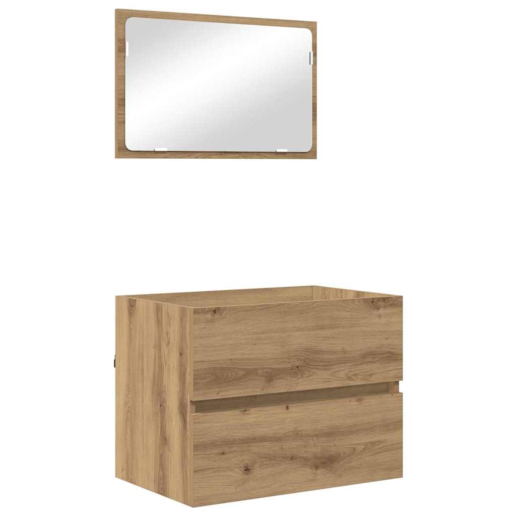 Set di mobili per il bagno 2 pcs Rovere artigianale