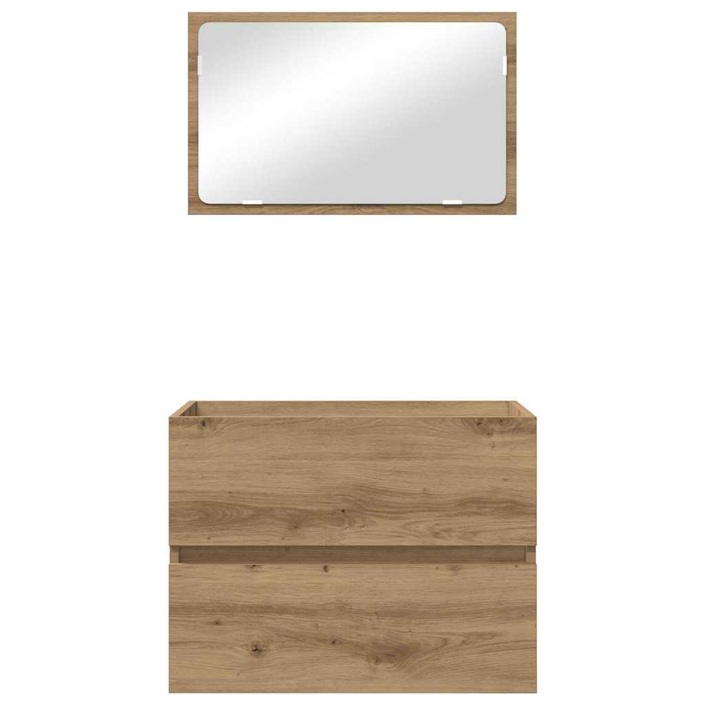 Set di mobili per il bagno 2 pcs Rovere artigianale