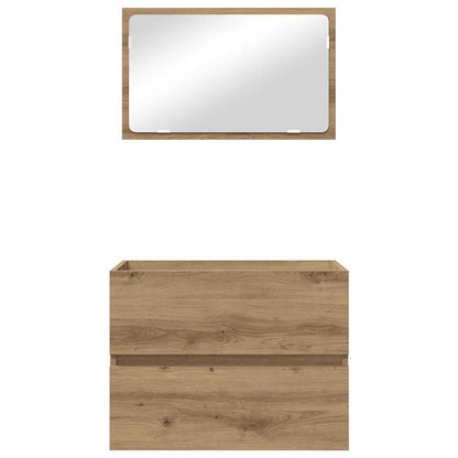 Set di mobili per il bagno 2 pcs Rovere artigianale