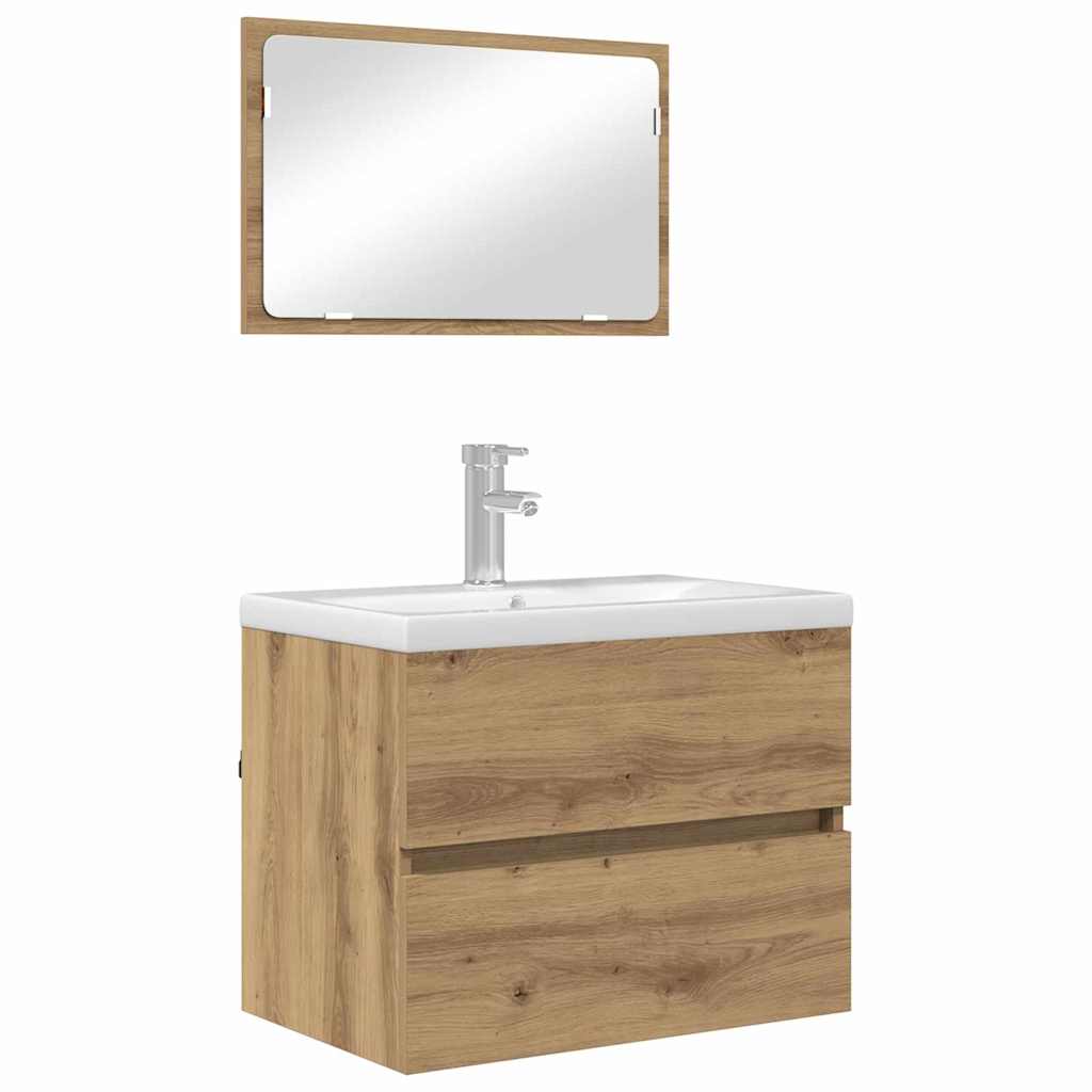 Set di mobili per il bagno 2 pcs Rovere artigianale