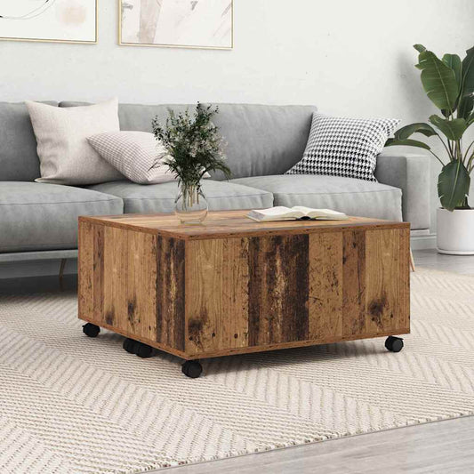 Tavolino da salotto con cassetto Legno vecchio 75 x 75 x 38 cm | homemem39