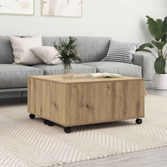 Tavolino da salotto Rovere artigianale 75 x 75 x 38 cm | homemem39