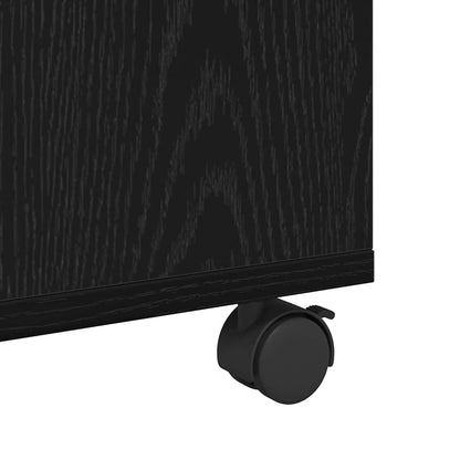 Tavolino da salotto con cassetto Rovere Nero 75 x 75 x 38 cm