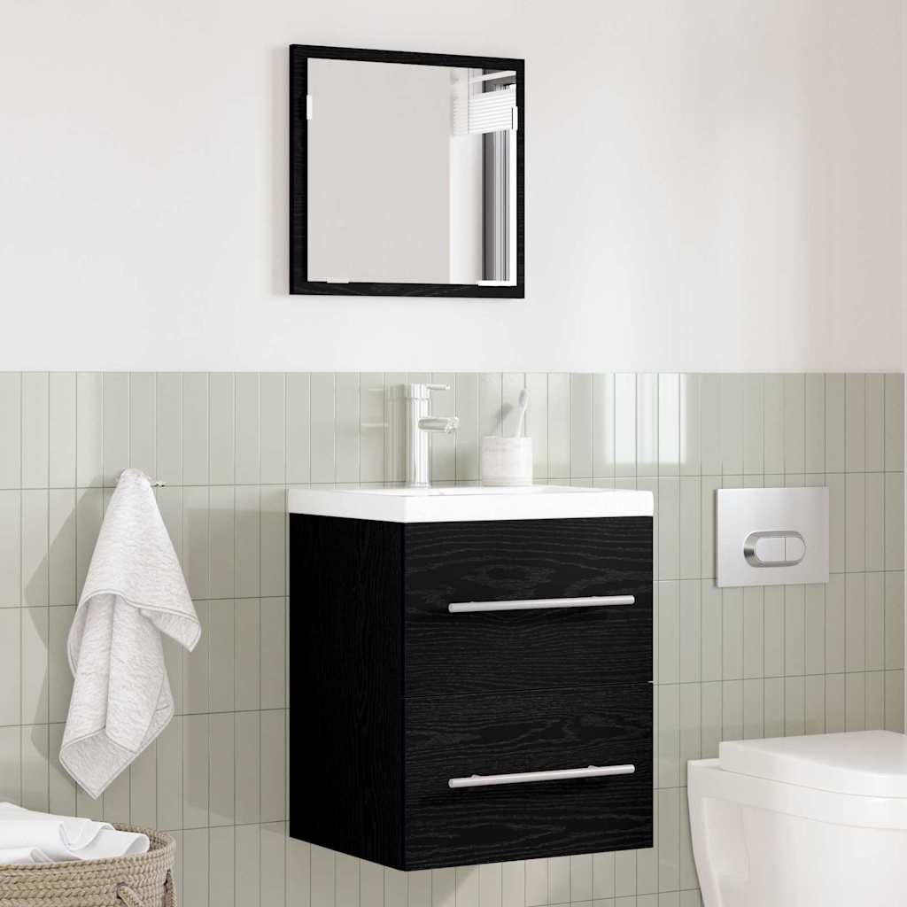 Set di mobili per il bagno con cassetto Nero 41 x 38,5 x 48 cm
