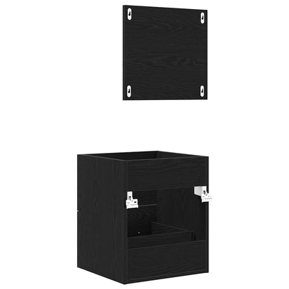 Set di mobili per il bagno con cassetto Nero 41 x 38,5 x 48 cm