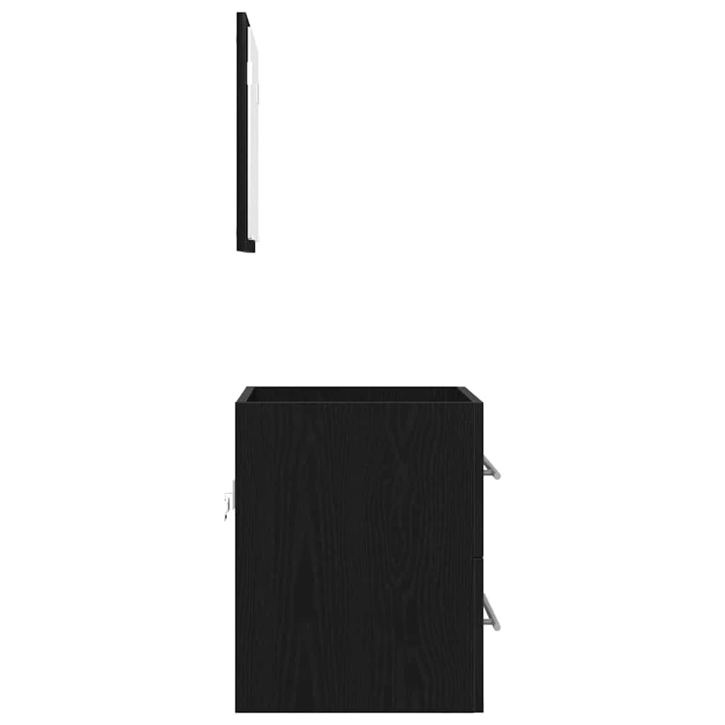 Set di mobili per il bagno con cassetto Nero 41 x 38,5 x 48 cm