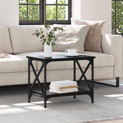 Tavolo laterale Rovere Nero 55 x 38 x 45 cm Legno multistrato