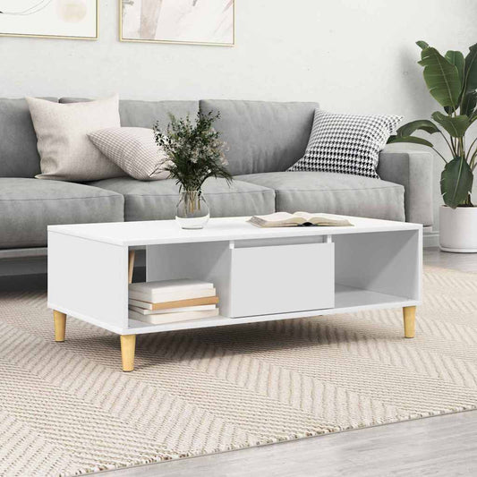 Tavolino da salotto Bianco 102 x 55 x 35 cm Legno multistrato | homemem39