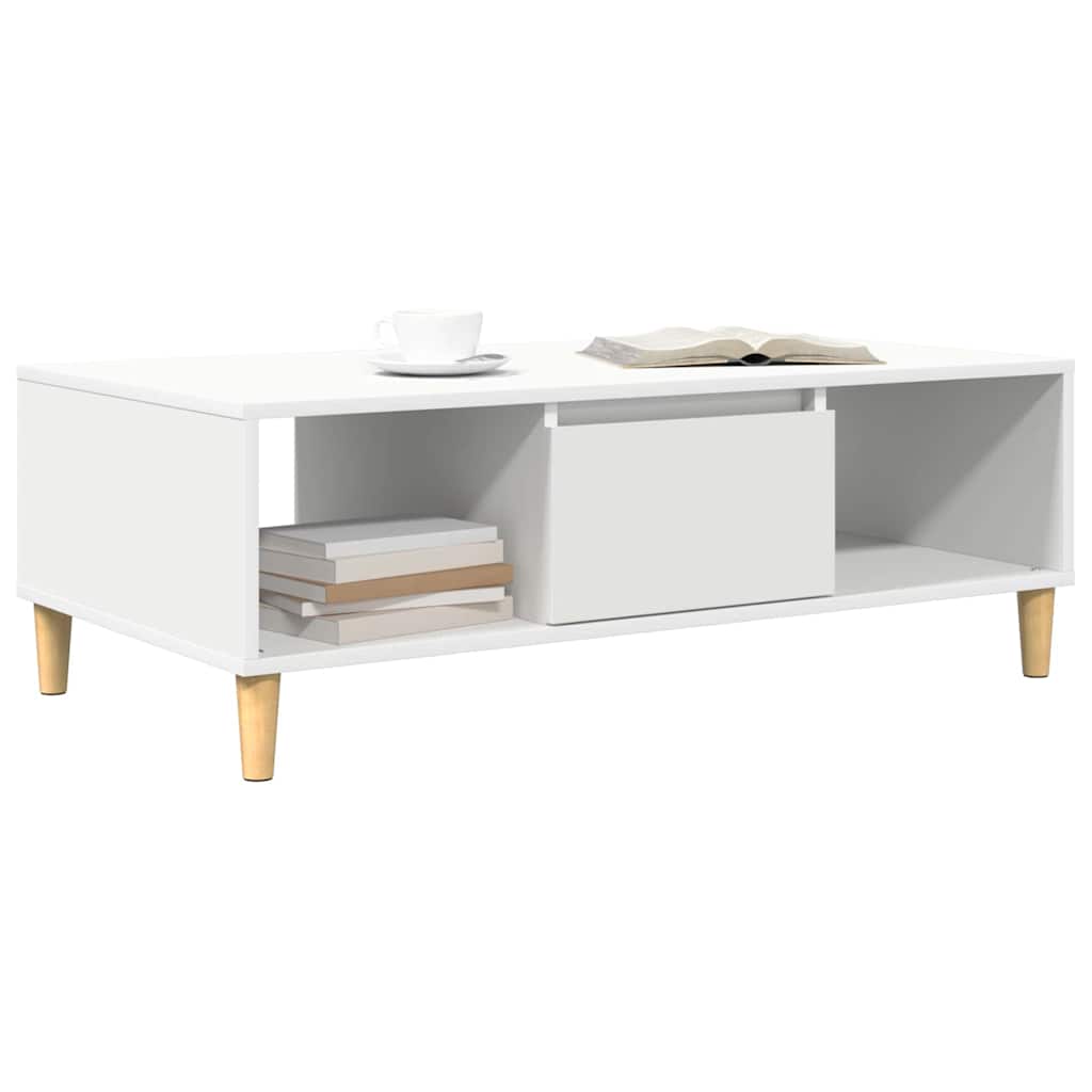 Tavolino da salotto Bianco 102 x 55 x 35 cm Legno multistrato