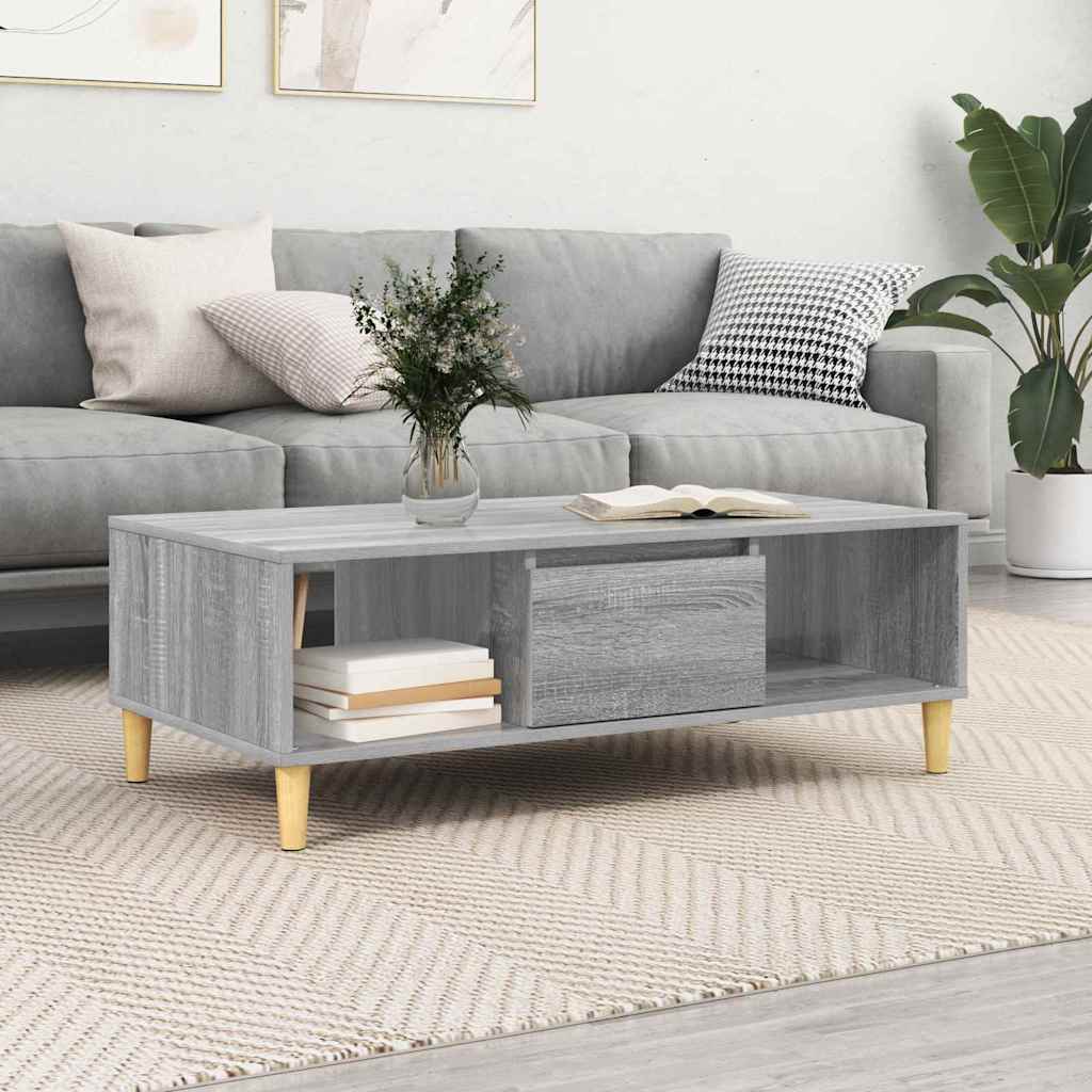 Tavolino da salotto Grigio Sonoma 102 x 55 x 35 cm | homemem39