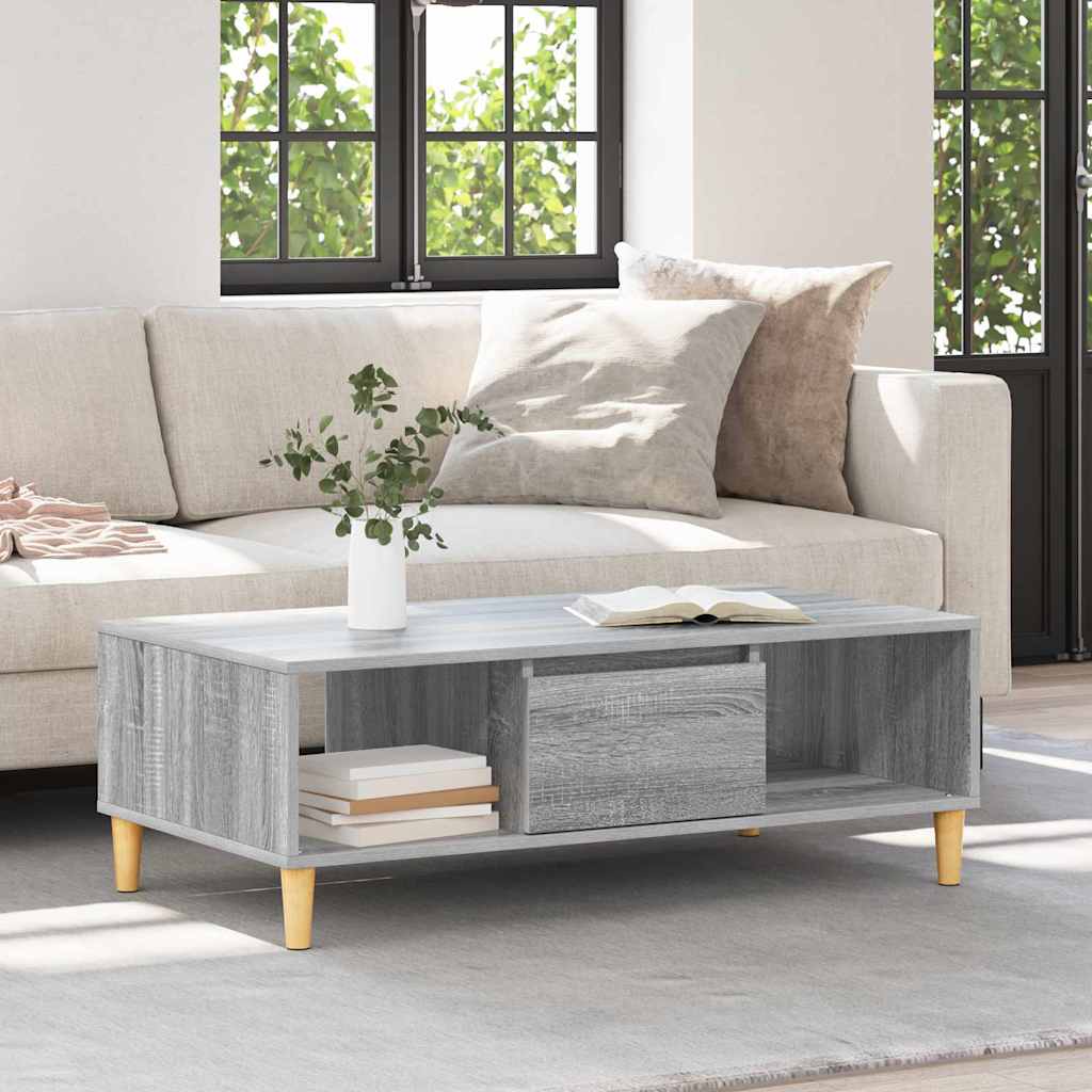 Tavolino da salotto Grigio Sonoma 102 x 55 x 35 cm | homemem39